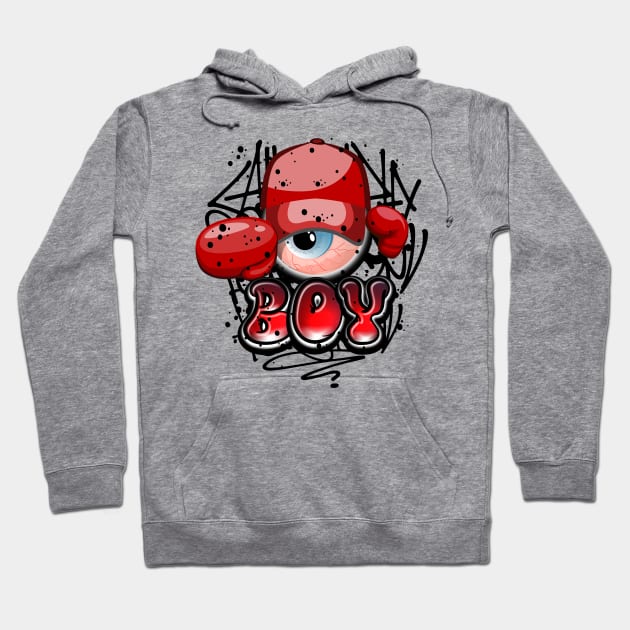 Grafiti Monster Eye Boy Family Hoodie by Mister Graffiti